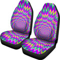 Spiky Spiral Moving Optical Illusion Universal Fit Car Seat Covers