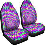 Spiky Spiral Moving Optical Illusion Universal Fit Car Seat Covers