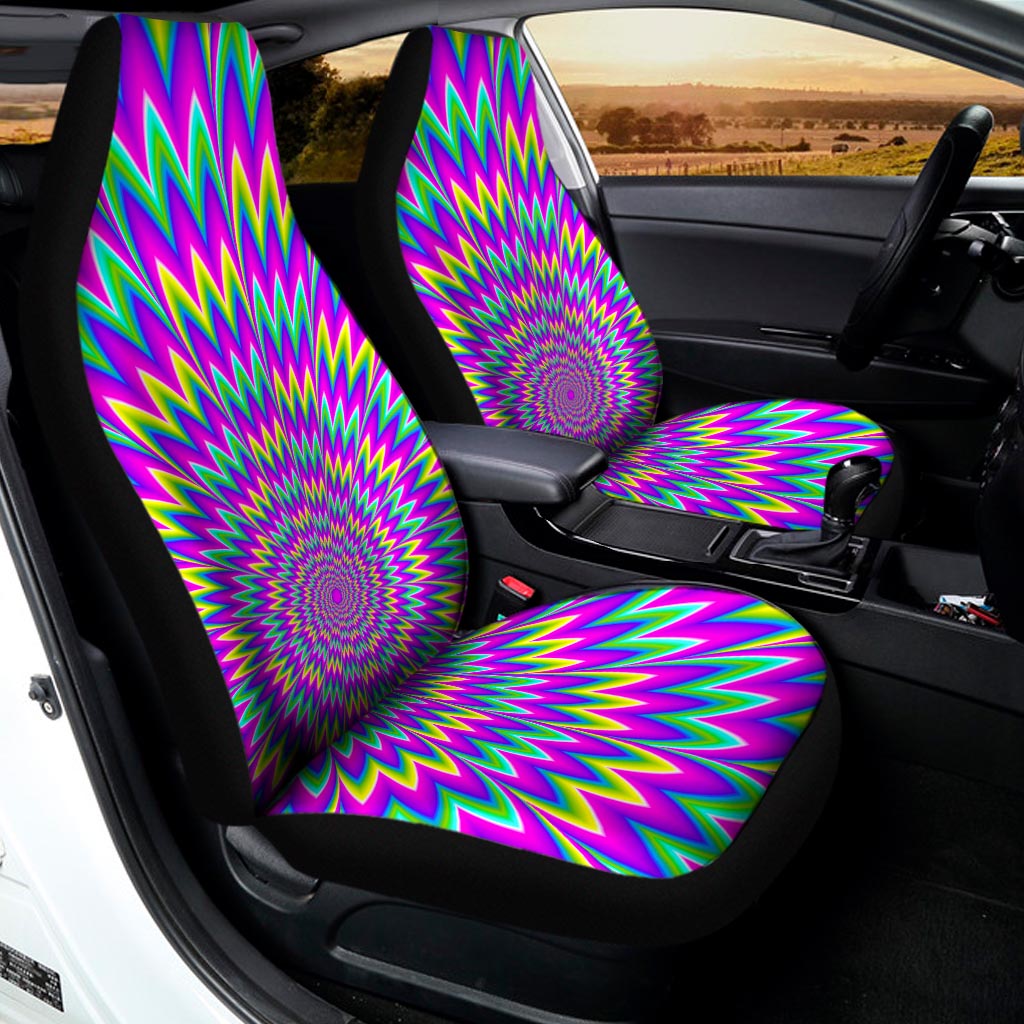 Spiky Spiral Moving Optical Illusion Universal Fit Car Seat Covers