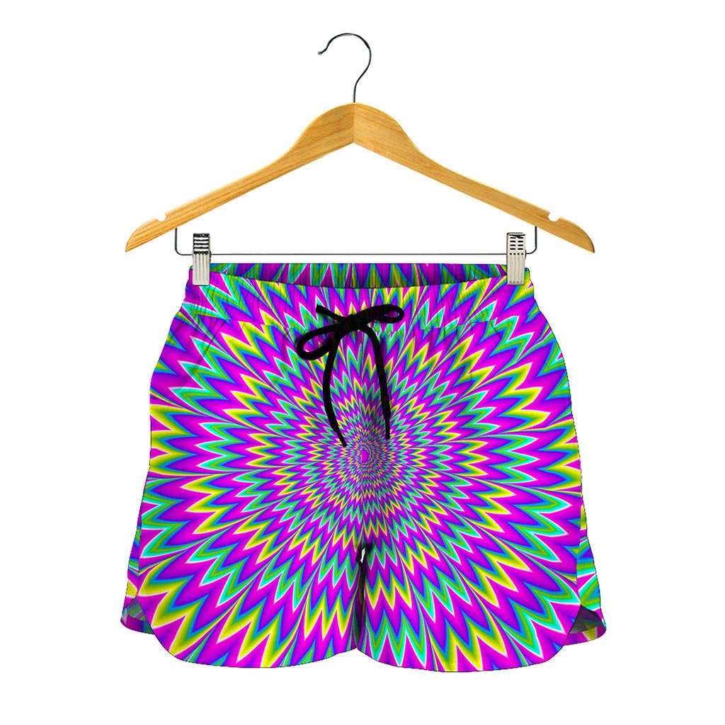 Spiky Spiral Moving Optical Illusion Women's Shorts