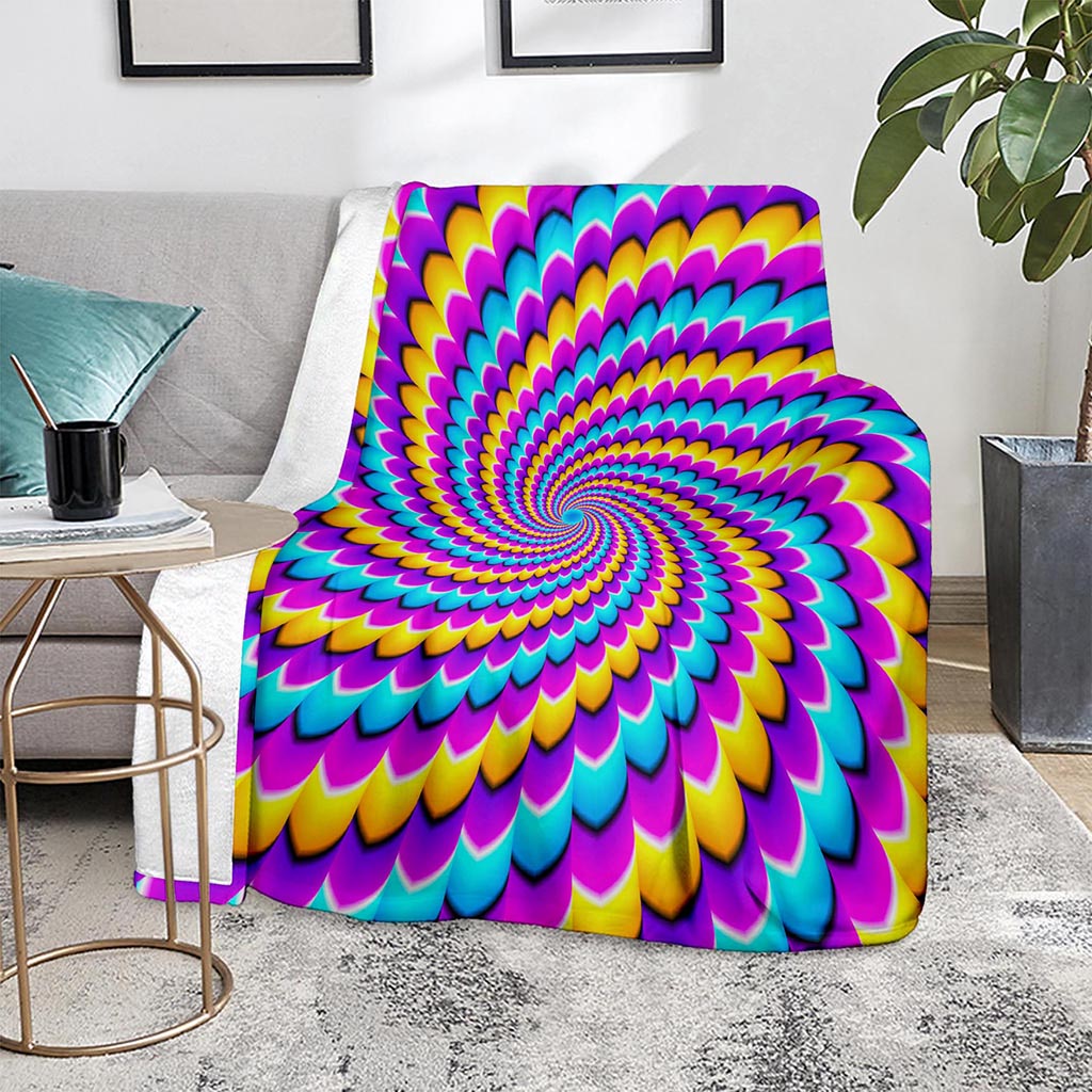 Spiral Colors Moving Optical Illusion Blanket