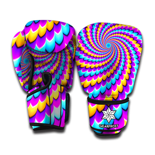 Spiral Colors Moving Optical Illusion Boxing Gloves