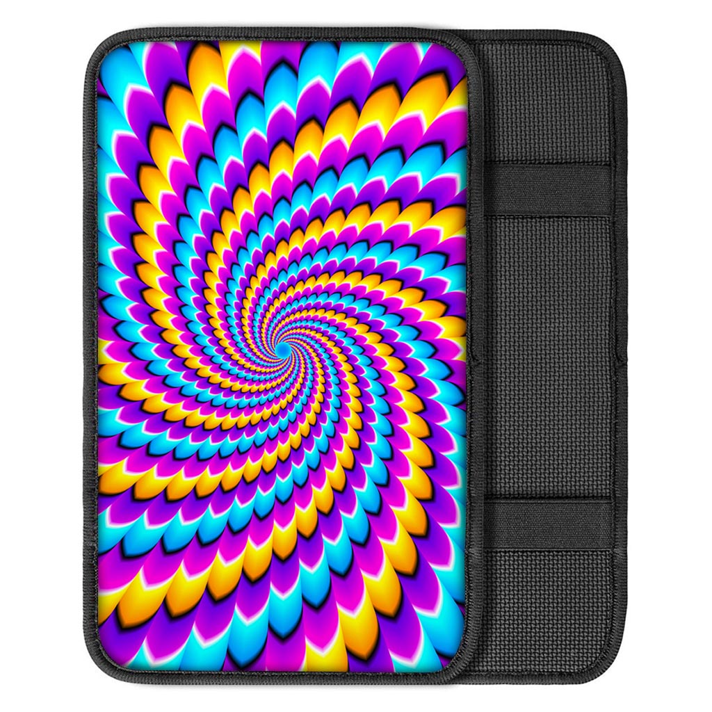 Spiral Colors Moving Optical Illusion Car Center Console Cover