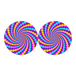Spiral Colors Moving Optical Illusion Car Coasters