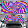 Spiral Colors Moving Optical Illusion Car Sun Shade GearFrost
