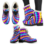 Spiral Colors Moving Optical Illusion Comfy Boots GearFrost