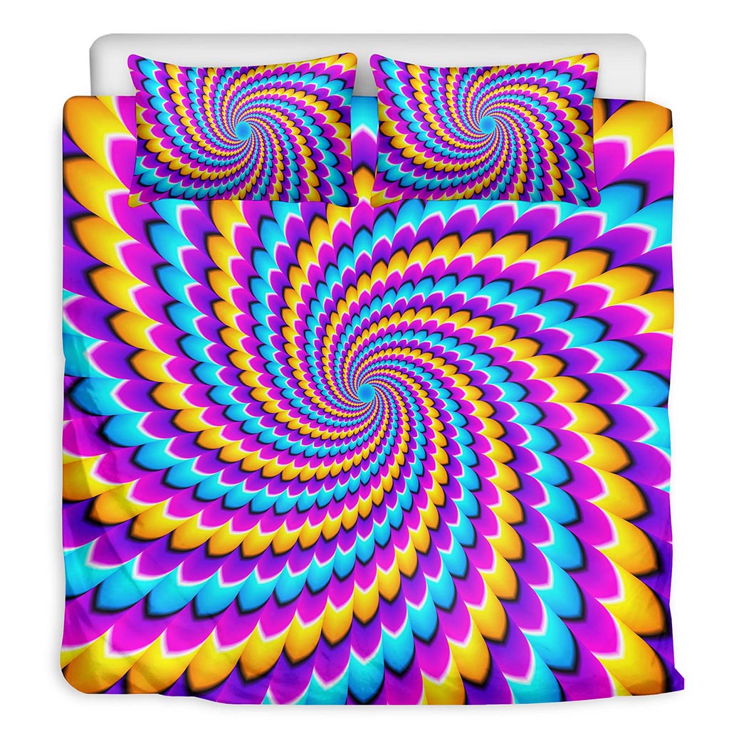 Spiral Colors Moving Optical Illusion Duvet Cover Bedding Set