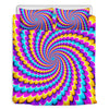 Spiral Colors Moving Optical Illusion Duvet Cover Bedding Set