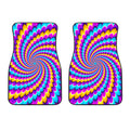 Spiral Colors Moving Optical Illusion Front Car Floor Mats
