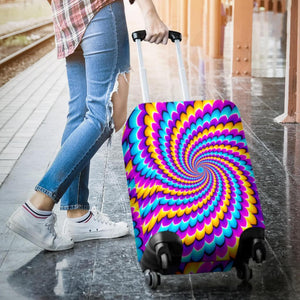 Spiral Colors Moving Optical Illusion Luggage Cover GearFrost