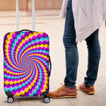 Spiral Colors Moving Optical Illusion Luggage Cover GearFrost
