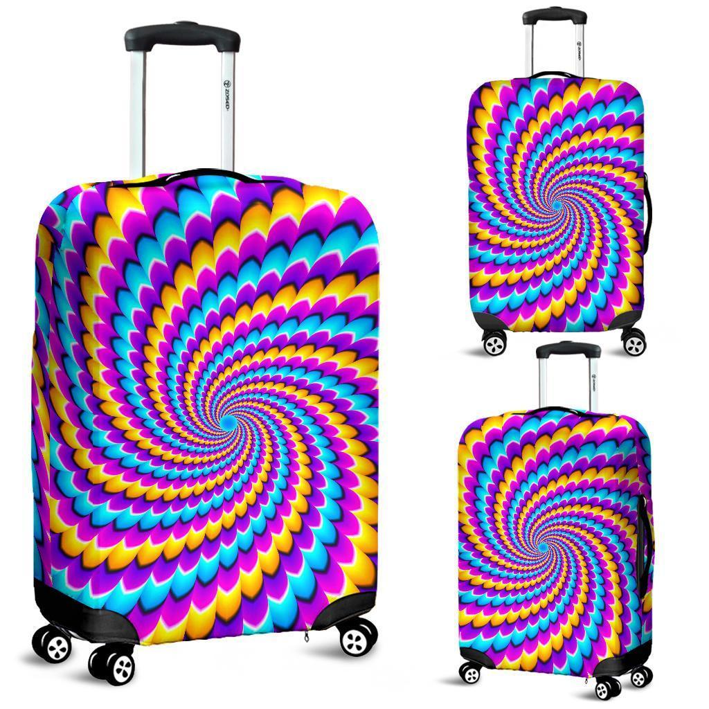 Spiral Colors Moving Optical Illusion Luggage Cover GearFrost