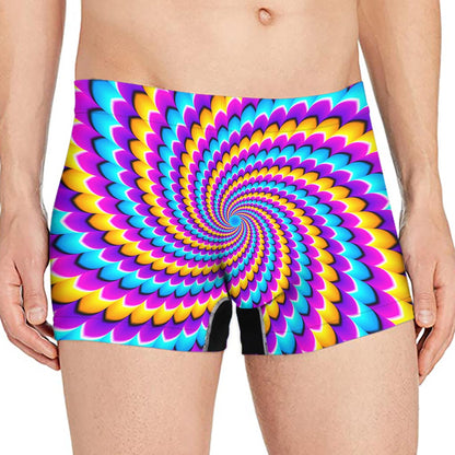 Spiral Colors Moving Optical Illusion Men's Boxer Briefs