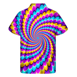 Spiral Colors Moving Optical Illusion Men's Short Sleeve Shirt
