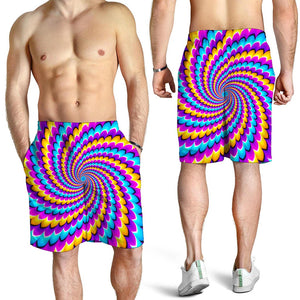 Spiral Colors Moving Optical Illusion Men's Shorts
