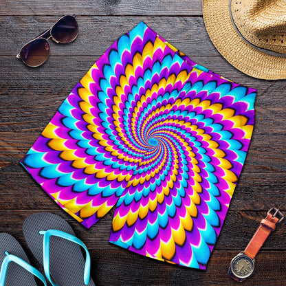 Spiral Colors Moving Optical Illusion Men's Shorts