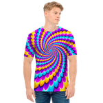 Spiral Colors Moving Optical Illusion Men's T-Shirt