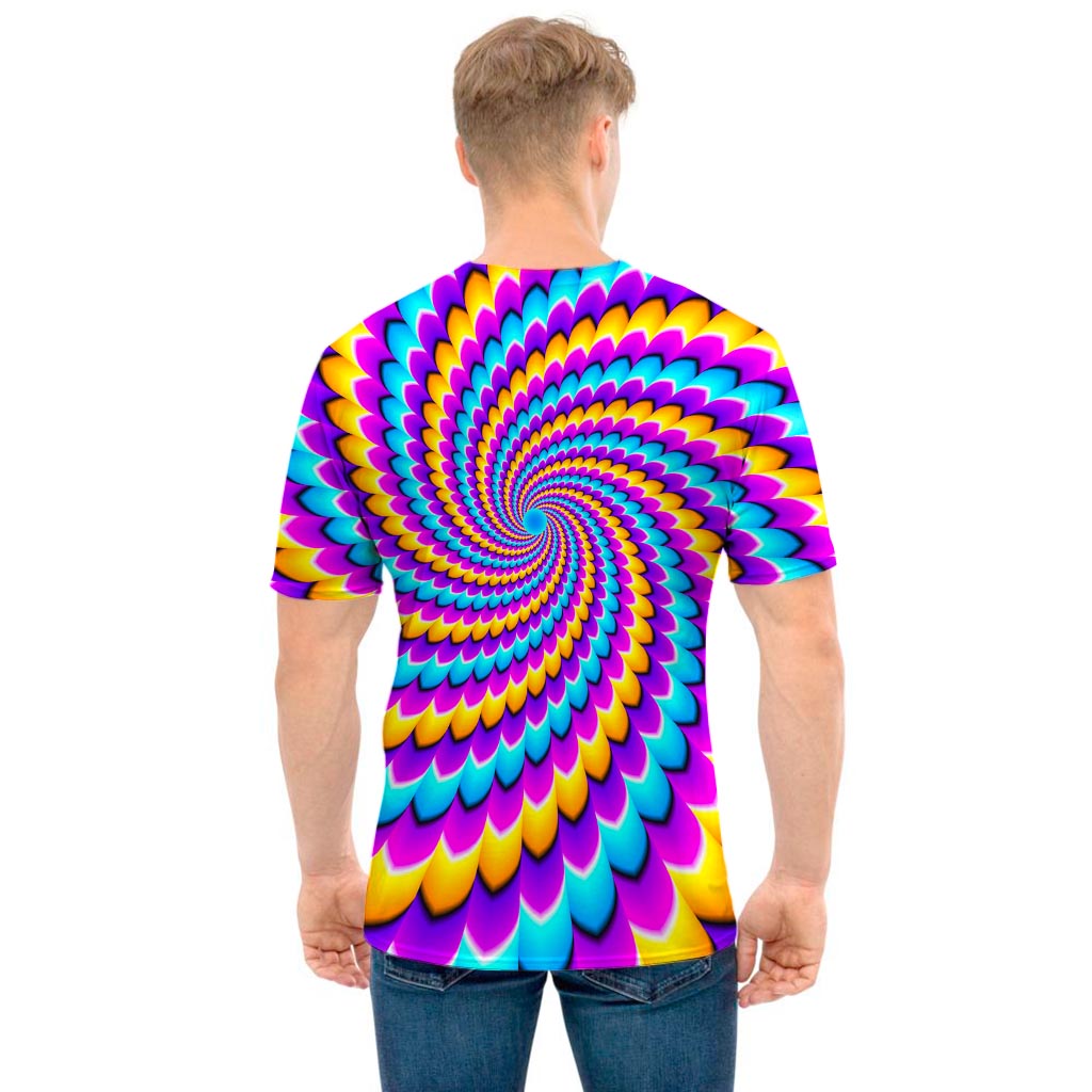 Spiral Colors Moving Optical Illusion Men's T-Shirt