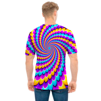 Spiral Colors Moving Optical Illusion Men's T-Shirt