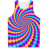 Spiral Colors Moving Optical Illusion Men's Tank Top