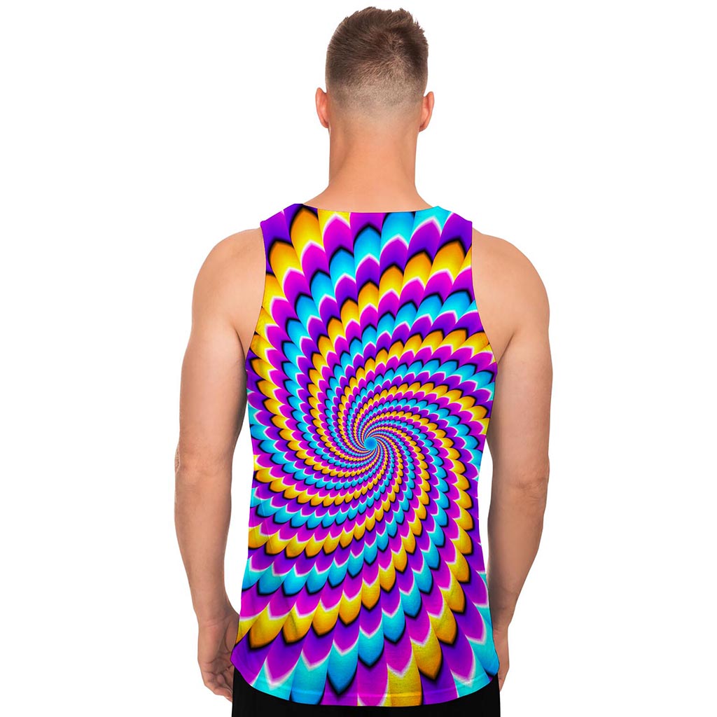 Spiral Colors Moving Optical Illusion Men's Tank Top
