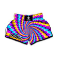Spiral Colors Moving Optical Illusion Muay Thai Boxing Shorts