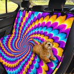 Spiral Colors Moving Optical Illusion Pet Car Back Seat Cover