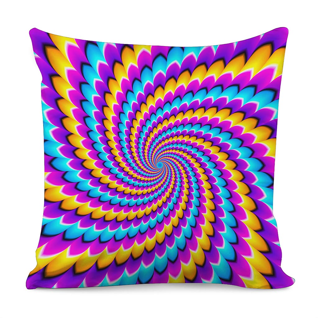 Spiral Colors Moving Optical Illusion Pillow Cover