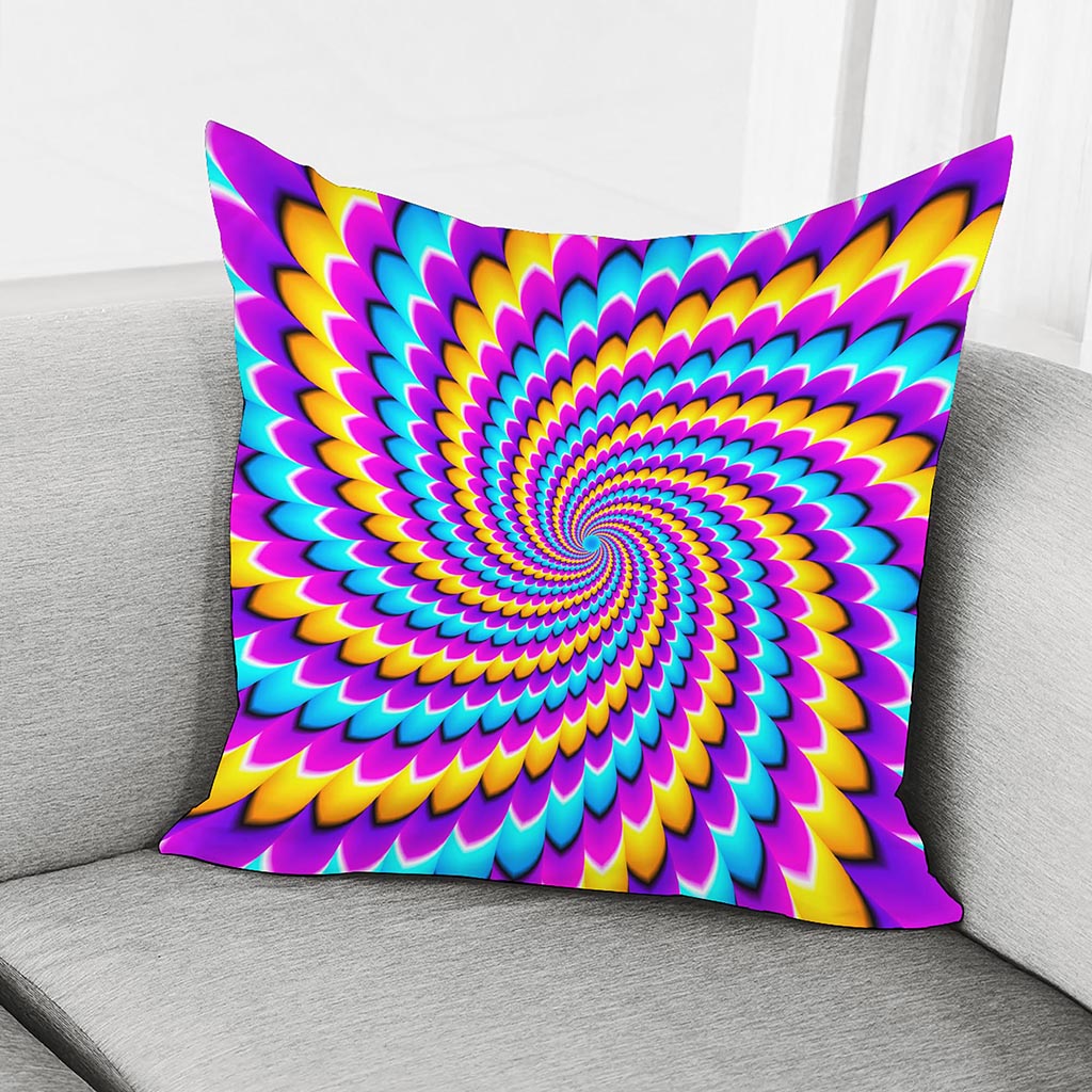 Spiral Colors Moving Optical Illusion Pillow Cover