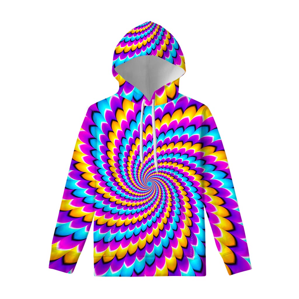 Spiral Colors Moving Optical Illusion Pullover Hoodie