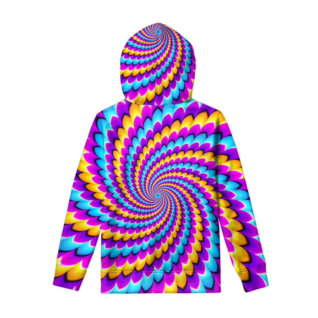 Spiral Colors Moving Optical Illusion Pullover Hoodie