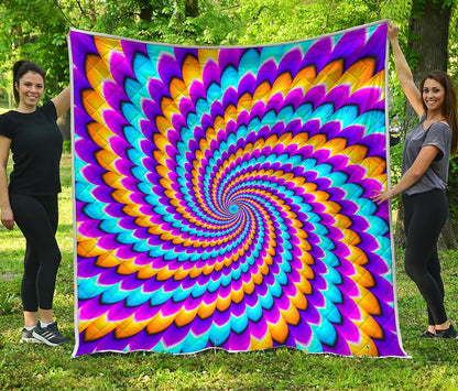 Spiral Colors Moving Optical Illusion Quilt