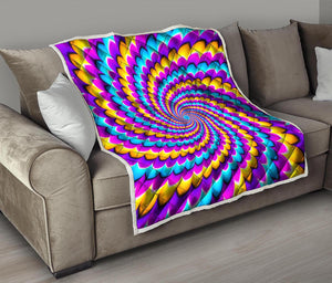 Spiral Colors Moving Optical Illusion Quilt
