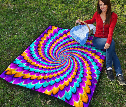 Spiral Colors Moving Optical Illusion Quilt