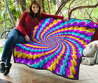 Spiral Colors Moving Optical Illusion Quilt