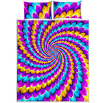 Spiral Colors Moving Optical Illusion Quilt Bed Set