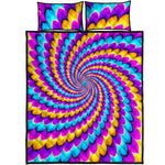 Spiral Colors Moving Optical Illusion Quilt Bed Set