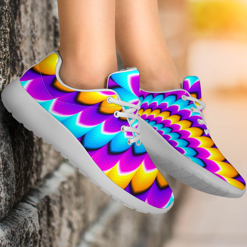 Spiral Colors Moving Optical Illusion Sport Shoes GearFrost
