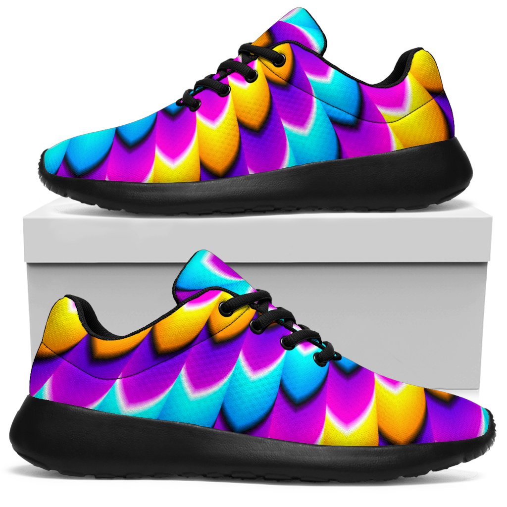 Spiral Colors Moving Optical Illusion Sport Shoes GearFrost