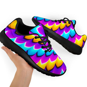 Spiral Colors Moving Optical Illusion Sport Shoes GearFrost