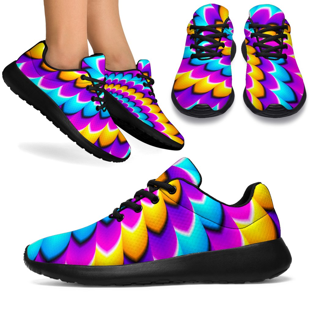 Spiral Colors Moving Optical Illusion Sport Shoes GearFrost