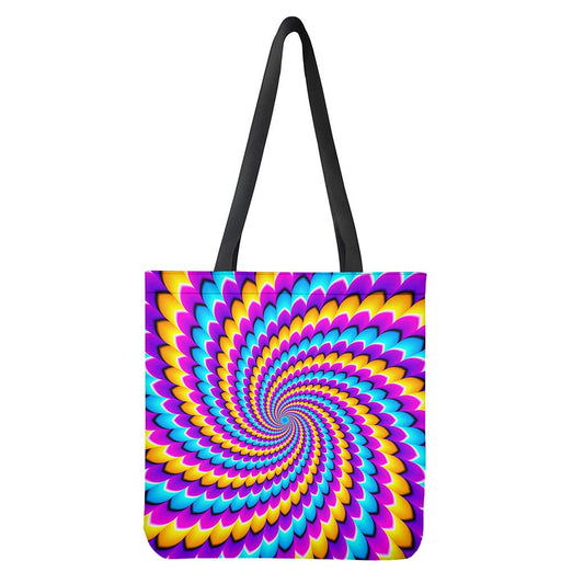 Spiral Colors Moving Optical Illusion Tote Bag