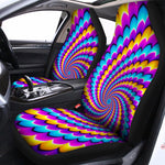 Spiral Colors Moving Optical Illusion Universal Fit Car Seat Covers