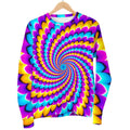 Spiral Colors Moving Optical Illusion Women's Crewneck Sweatshirt