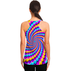 Spiral Colors Moving Optical Illusion Women's Racerback Tank Top