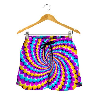Spiral Colors Moving Optical Illusion Women's Shorts