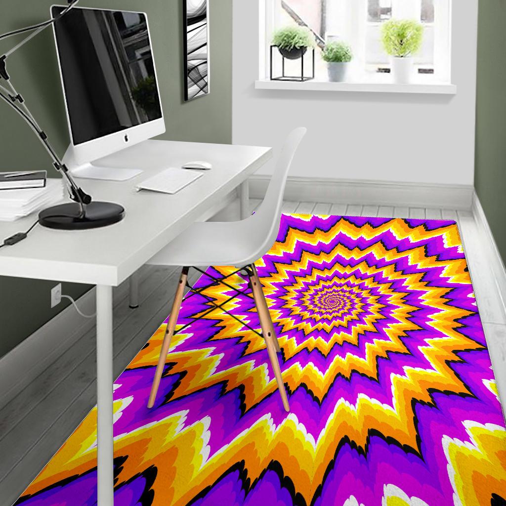 Spiral Expansion Moving Optical Illusion Area Rug GearFrost