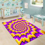 Spiral Expansion Moving Optical Illusion Area Rug GearFrost