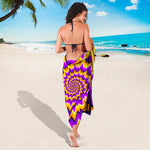 Spiral Expansion Moving Optical Illusion Beach Sarong Wrap
