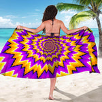 Spiral Expansion Moving Optical Illusion Beach Sarong Wrap